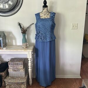 Marsoni Floral Applique Beaded Mother Of the Bride/Groom Dress Women's size 16